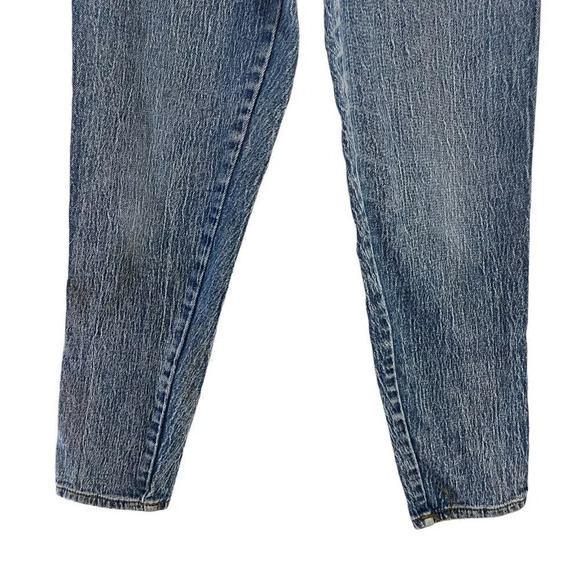 Bonjour Vintage Jeans Juniors Size 7/8 High Waisted Button Accents Blue Denim - Picture 6 of 9